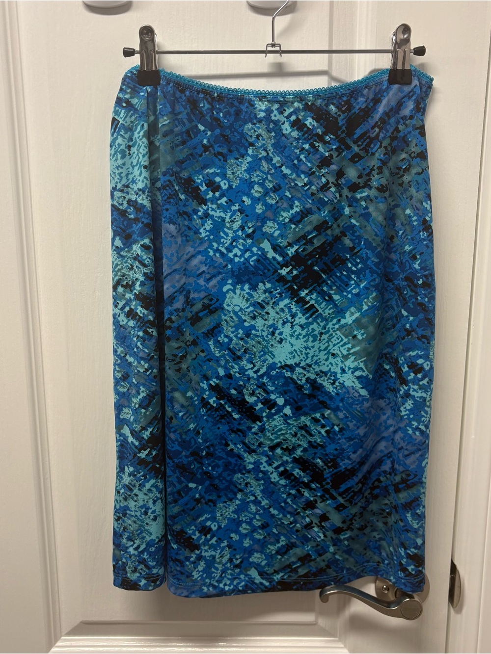 Paris Blues Y2K 2000’s Slinky Skirt Blue Retro Style Size L